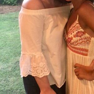 White Off-the-shoulder Top